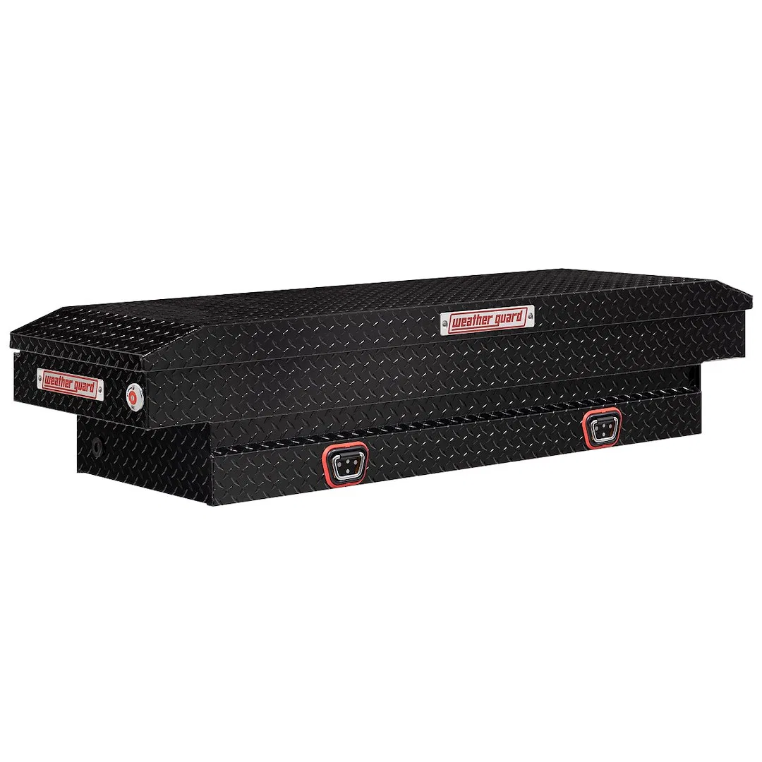 154-5-04 – WEATHERGUARD Tool Box, Crossover Single Lid Powder Coated Gloss Black Aluminum 20 Inch Length x 62 Inch Wi...